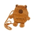 thumbnail image 2 of Capybara Crossbody Bag Lindo Mochila de dibujos animados Cierre de la cremallera Mochila de felpa para viajes mochileros de compras para acampar, 2 of 8