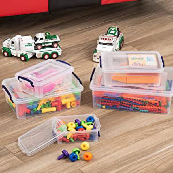 Superio 10 Qt Clear Plastic Storage Bins with Lids and Latches, Organizing  Containers, Stackable Plastic Bin for Home, Garage, School, and Office