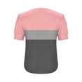 thumbnail image 4 of DeHolifer Women's Tops Casual Color Block Short Sleeve V-Neck T-Shirts Summer Casual Tees Tops Pink XL, 4 of 7