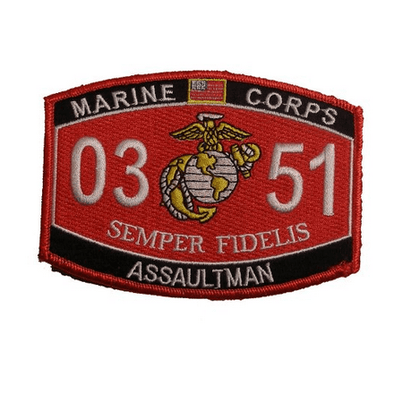 MARINE CORPS 0351 INFANTRY ASSAULTMAN MOS SEMPER FIDELIS PATCH USMC (Best Infantry Mos Marines)