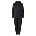 thumbnail image 6 of felwors Two Piece Sets for Women Neck Matching Sets Loungewear Fall Clothes Travel Outfits Fashion 2025 S-3XL Black, XXL, 6 of 7