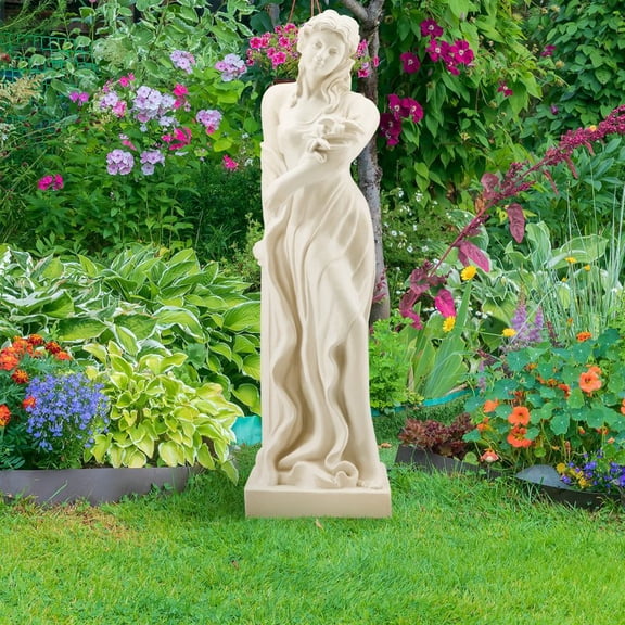 51.2'' Religious Nymph Statue, Weather-Resistant Outdoor Spiritual Garden Decor Sculpture for Patio & Lawn