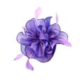 YUEHAO Heardband Hat For Women Wedding Flower Mesh Feathers Hair Clip