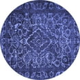thumbnail image 1 of Ahgly Company Machine Washable Indoor Round Persian Blue Traditional Area Rugs, 6' Round, 1 of 4