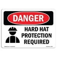 thumbnail image 1 of SignMission OS-DS-A-1218-L-1294 12 x 18 Po Signe de Danger OSHA - Protection de Casque Requise, 1 of 1