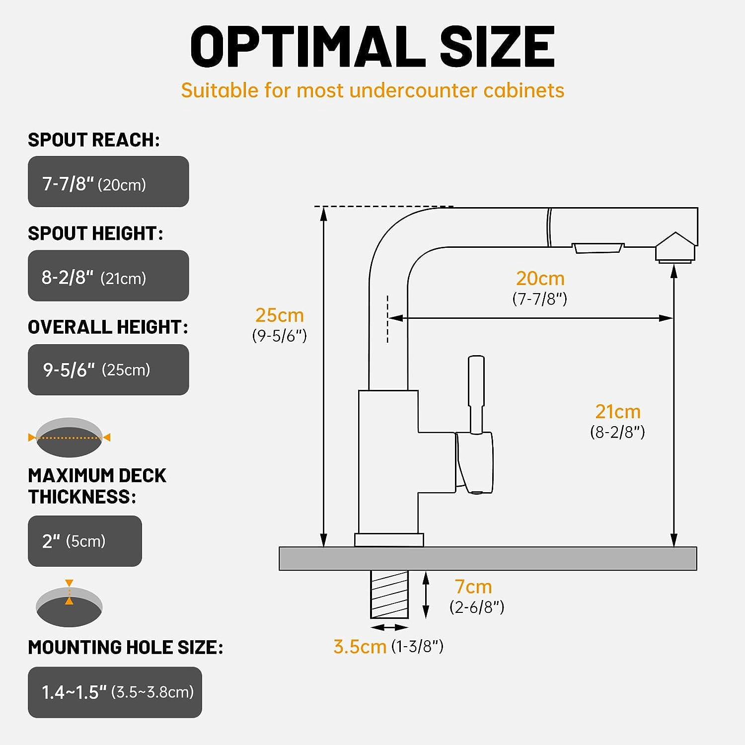 APPASO Kitchen Faucet with Pull-Out Sprayer Stainless Steel,Modern Single Handle Bathroom Utility Faucet, Pull Down Spray Small Faucet for RV Camper Outdoor Restroom,Matte Black,APS266-MB