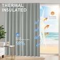 thumbnail image 2 of Chyhomenyc Silver Grey Blackout Curtains 78 Inches Long, Thermal Insulated Noise Reducing Solid Soft Privacy Rod Pocket Window Curtains for Living Room Bedroom, Each 40Wx78L Inch, 2 Panels, 2 of 8