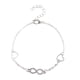 thumbnail image 1 of Boho Alloy Tobillera Regalo hueco brillante para mujeres Surfer Plata Sunnimix Tobillo de doble corazón, 1 of 4
