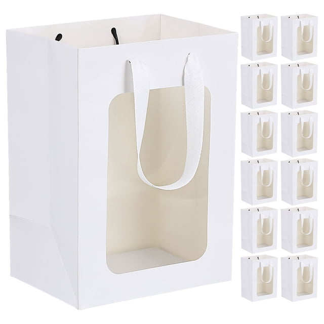 KAKOWELY 25 bolsas de regalo transparentes, bolsas de papel, bolsas para ramos, bolsas para envolver regalos, bolsas para recuerdos de fiesta