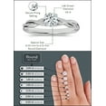 thumbnail image 5 of ALLORYA 0.25 Carat Round Lab Grown White Diamond Solitaire Intertwined Strands Engagement Ring for Women in 14K Solid White Gold, Size 8, 5 of 6
