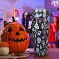 thumbnail image 2 of Halloween Tumbler with Lid and Straw 40oz,Gothic Pink Magic Crystals Tarot Cards Potions Skulls Vacuum Insulated Leak Proof Tumbler,Goth Spooky Gift Accessories Stainless Steel Coffee Cup Women Girls, 2 of 6
