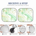thumbnail image 6 of Daiia Green And Gold Abstract Marble 2PCS Car Windshield Sun Shade, Foldable Sun Shield for Car Front Window, Auto Sun Blocker Visor Protector Universal for Truck SUV Pickup-Medium, 6 of 7