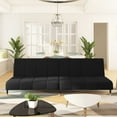 thumbnail image 1 of vidaXL 2-Seater Sofa Bed Black Velvet, 1 of 5