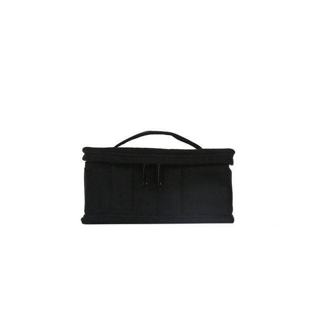 Bewildely Bolsa de almacenamiento Bolsas convenientes Aceite esencial Portátil Multifuncional Organizador de gran capacidad Esmalte de uñas Almacenamiento y organización del hogar Negro