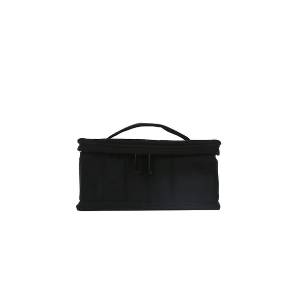 Yuarrent Bolsa de almacenamiento Bolsas convenientes Aceite esencial Portátil Multifuncional Organizador de gran capacidad Esmalte de uñas Almacenamiento y organización del hogar Negro