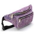 thumbnail image 2 of C.T.Soarsky Women's Waist Bags Holographic Rave Glitter Fanny Pack Grils Festival Belt Bags-Purple Gravel, 2 of 7