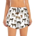 thumbnail image 2 of Goofa Cow Printed Women 2 in 1 Running Shorts,Quick Dry Athletic Workout Shorts,High Waisted Athletic Shorts with Liner Pockets-Small, 2 of 9