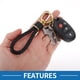 thumbnail image 4 of Llavero de Coche Único Bargains Llavero Universal con Anillo para Llaves Fobs de Cuero Sintético Aleación de Zinc Tono Dorado Negro 1 Pcs, 4 of 6