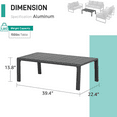 Aluminum Outdoor Patio Coffee Table All Weather Outdoor Metal Coffee