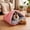 Pink, variant on Cififendec Small Pet Semi Enclosed Cave Bed, 12.6"×11.81", Warm Grid Pattern Hideout Nest for Rabbit Guinea Pig Kitten Hedgehog Indoor Resting
