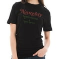thumbnail image 3 of Plus Size Naughty Phrase Cotton Short Sleeve Graphic Shirt - Black 2XL, 3 of 4