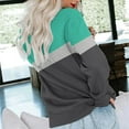 thumbnail image 5 of gakvbuo Plus Size Pullover Sweaters For Women Long Sleeve Sweatshirts Fall Tunic Tops Women's Pullover Round-Neck Long Sleeve Color Blouses Sweater Tops, 5 of 7