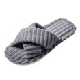 thumbnail image 3 of Mostsola Slippers for Women Memory Foam Corduroy House Slippers Comfort Open Toe Slides Sandals, 3 of 9