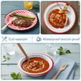 thumbnail image 6 of Disposable Tableware Set, Paper Plates, Bowls and Cups with Red Plaid Pattern, Thickened Cut-Resistant, Leak-Proof and Microwave Safe for Party, BBQ, Picnic and Family Use, 6 of 8