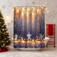 thumbnail image 4 of Miwamany Christmas Shower Curtain with Hooks, Christmas Ball and Star Waterproof Shower Curtain, Festive Bathroom Decor for Holiday Home, 4 of 6