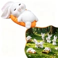 thumbnail image 2 of Dusknt Landscape Diy Decor, Indoor Ornament Figures – Multi-Style Resin Bunny Figurines, Mini Dollhouse Rabbit Accessories for Garden, Bedroom and Shelf Decor, 2 of 9