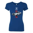 thumbnail image 2 of Wild Bobby, Ford Mustang 50 Years, Cars and Trucks, Women Slim Fit Junior Tee, Royal, X-Large, 2 of 4