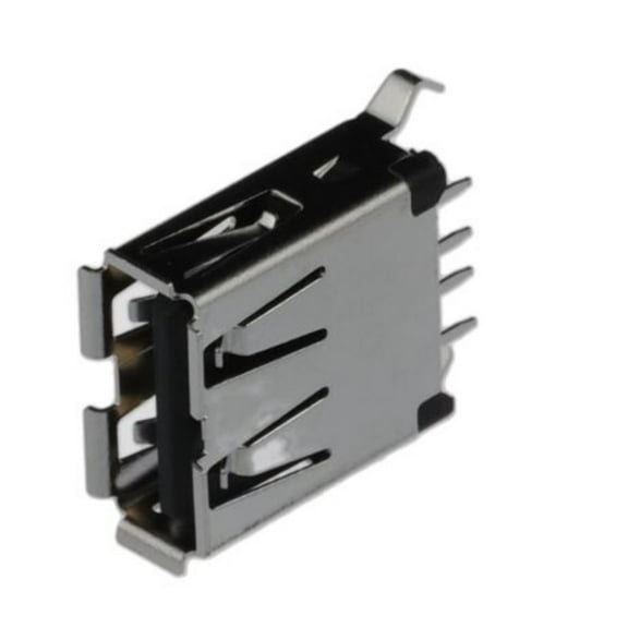 Pack of 4 KUSBVX-AS1N-B Connector USB-A (USB TYPE-A) USB 2.0 Receptacle 4 Position Through Hole : RoHS