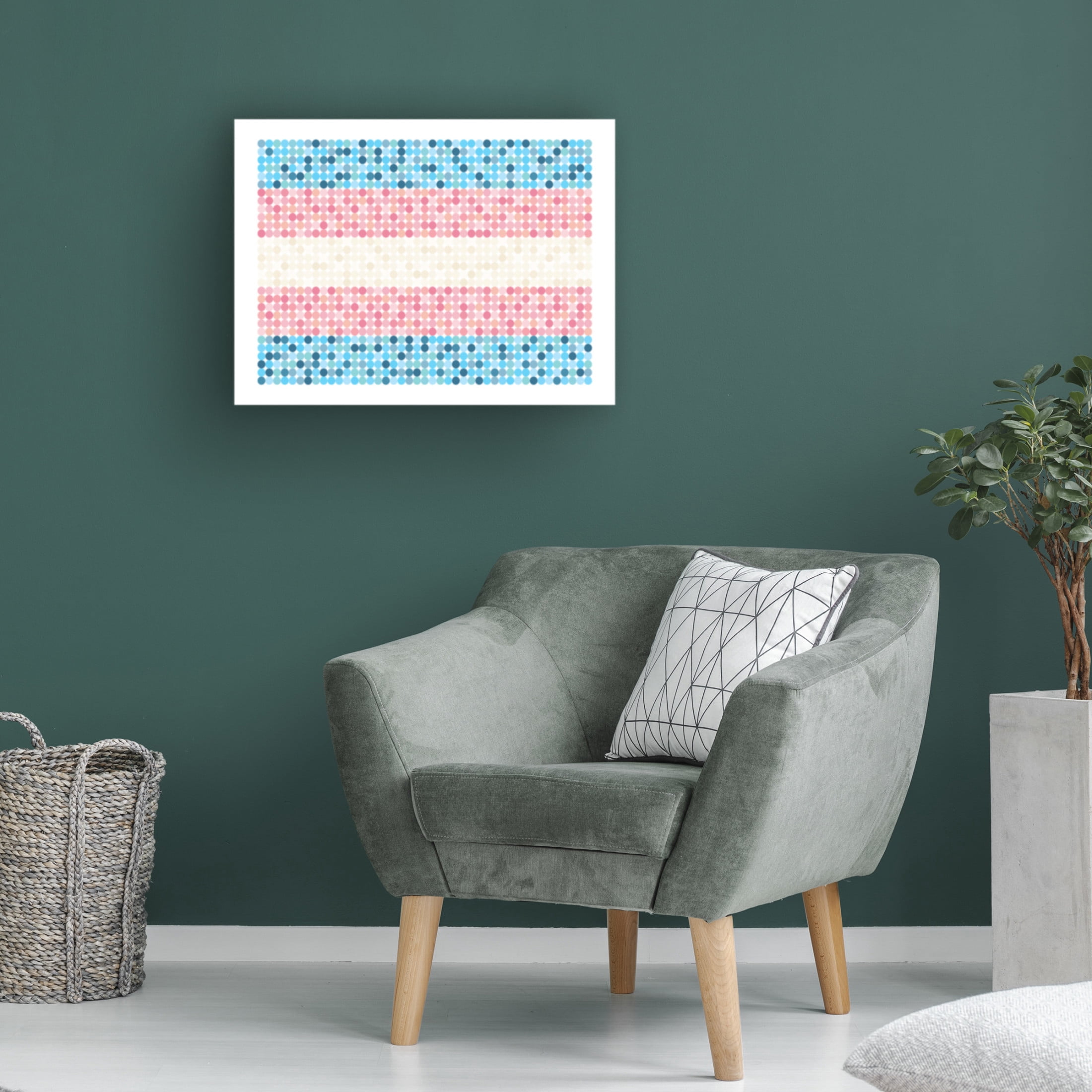 Canvas Wall Art - Tom Quartermaine 'Abstract Circle Transgender Pride Flag' Wall Art for Living Room, Bedroom, or Office Décor by Trademark Fine Art - 32 x 24 Inches