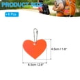 thumbnail image 2 of Uxcell Reflective Keychain Tags Reflective Pendant Reflector Key Ring Safety Reflector Orange, 2 of 7