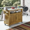 thumbnail image 3 of Homestyles Maho Brown Wood Outdoor Cart, 3 of 6