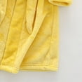 thumbnail image 5 of NOLDARES Kid Fleece Hooded Robes Girls Bathrobes Boys Soft Plush Sleepwear Toddler Fuzzy Pajamas,Yellow,7-8 Y, 5 of 6