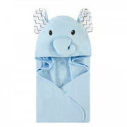 Hudson Baby Infant Boy Rayon from Bamboo Animal Hooded Towel, Blue Elephant, One Size
