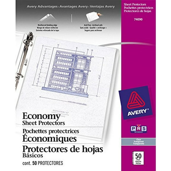 Avery Economy Sheet Protectors Clear (74090) (Pack of 2)