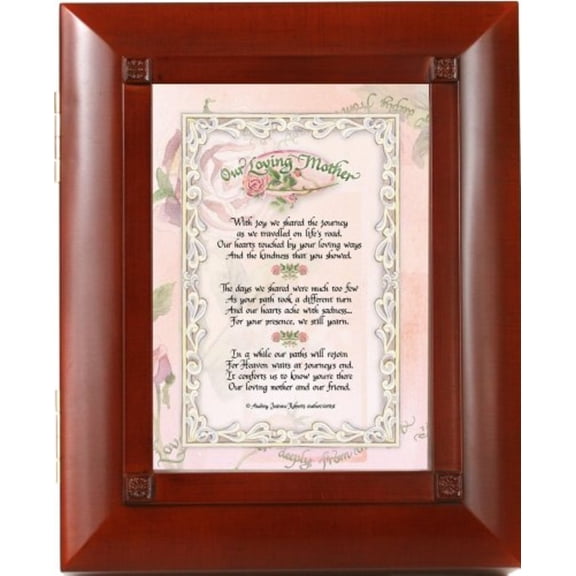 Our Loving Mother Cottage Garden Woodgrain Rememberance Keepsake Box