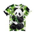 thumbnail image 3 of T-shirt Graphique à Manches Courtes pour Enfants, Col Rond, Mélange Doux Polyester-Spandex, Haut Décontracté Respirant, Imprimé Résistant à la Décoloration, Tenue Quatre Saisons, 3 of 7