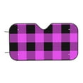 thumbnail image 7 of Balery Purple Black Buffalo Plaid Windshield Sun Shade, Car Front Window Sunshade Cover ,Automotive Interior Portected Blocks Uv Rays For Car Pickup Truck Suv Accessories- Small, 7 of 7