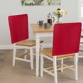 thumbnail image 5 of Pure Red Chair Back Covers, Removable Chair Covers for Dining Chairs Set of 4, Washable Chairs Slipcovers Back Seat Protector for Wedding Party 19"x20", 5 of 9