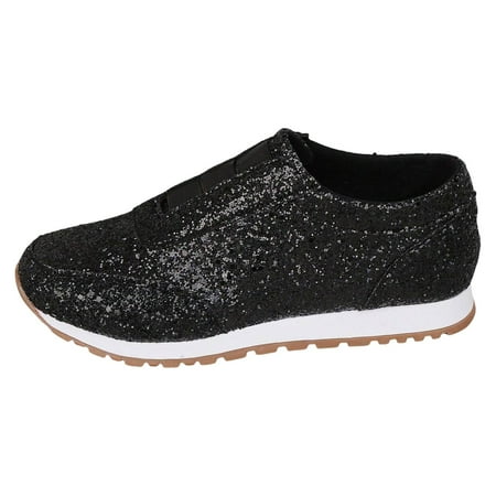 

WNVMWI Womens Shoes Hiking Shoes for Women Platform Sneakers Women Sneakers Hiking Shoes Sequined Rhinestone Elastic Casual Shoes Thick Soled Fish Mouth Shoes Walking Shoes Footwear