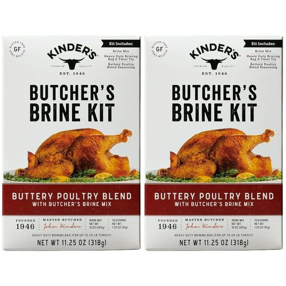 Kinders Seasoning Butchers Turkey Brine Kit (11.25 oz.) - Value Pack of 2