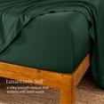 thumbnail image 3 of Bare Home Bamboo Fitted Sheet - Made from Rayon Fibers - Deep Pockets - Soft, Cooling & Breathable - Queen, Forest Green, 3 of 9