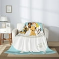 thumbnail image 2 of Disketp Cute Dog In Bathtub Cozy Flannel Fleece Throw Blanket: Has a velvety texture for All Seasons - Perfect for Women, Men, & Kids"80"x60", 2 of 6