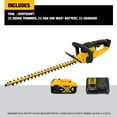 thumbnail image 3 of DeWalt 20V MAX DCHT820P1 22 in. 20 V Battery Hedge Trimmer Kit Battery & Charger, 3 of 8