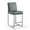 Graphite, variant on Element 37.2 in. Graphite and Polished Chrome Stainless Steel Counter Height Bar Stool
