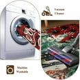 thumbnail image 4 of Red Plaid Snowman Christmas Area Rug 3x5 Washable Rug Non Slip Xmas Tree Rustic Snowflake Large Area Rug Indoor Floor Carpet for Entryway Bedroom Kitchen Living Room Home Office Dining Room Nursery, 4 of 8