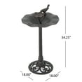 thumbnail image 5 of Chandler Outdoor Aluminum Top Bird Bath with Iron Base, Bronze, 5 of 6
